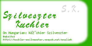 szilveszter kuchler business card